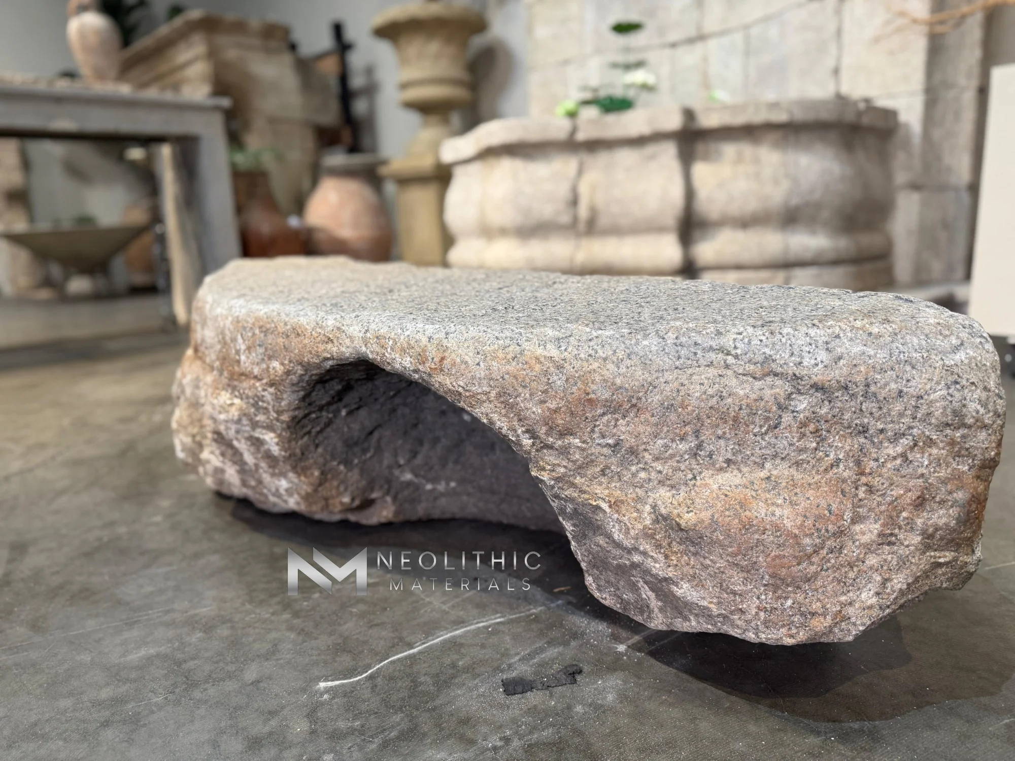 Antique Granite Bench - Image 3